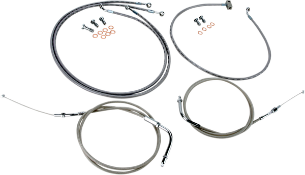 Stainless Handlebar Cable/line Kit Silver, 1, nordicamoto.ro