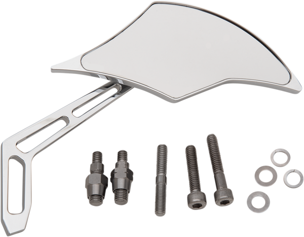 Billet Aluminum Mirrors With Clear Glass Silver, 1, nordicamoto.ro