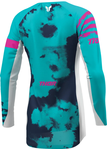 Tricou Dama Thor Launchmode Bleach Alb/Albastru M, 7, nordicamoto.ro