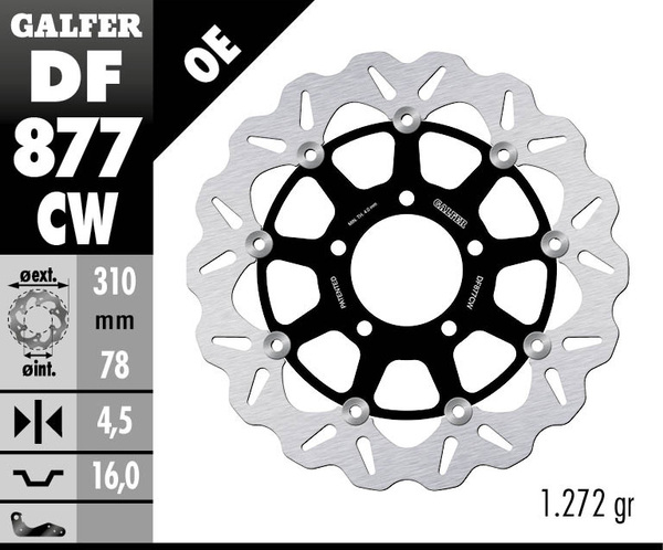 Wave® Brake Rotor Black, Silver, 1, nordicamoto.ro