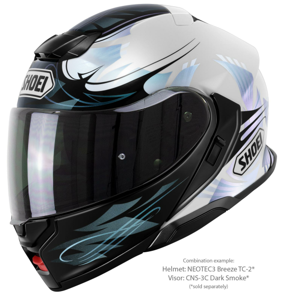 SHOEI NEOTEC3 BREEZE TC-2 felhajtható sisak, fekete/fehér, M-es méret, 5, nordicamoto.ro