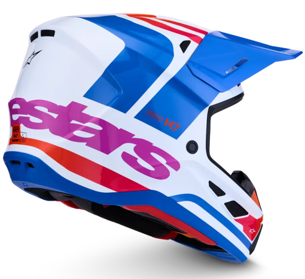 Alpinestars S-M7 Core sisak, fehér/kék/rózsaszín, XXL, 4, nordicamoto.ro