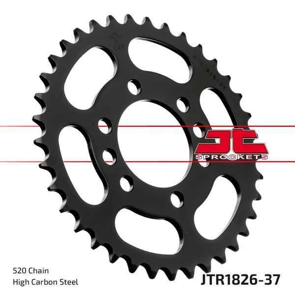 JT SPROCKETS Fekete hátsó lánckerék, 1, nordicamoto.ro