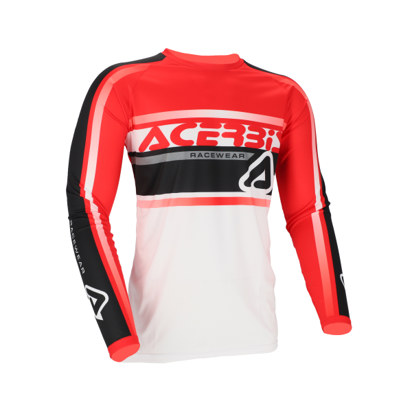 Acerbis Linear Lugo póló, fehér/piros, S-es méret, 1, nordicamoto.ro