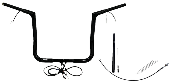 Plug & Play Ez Install 1-1/4(r) Flat Top Handlebar Kit Black, 3, nordicamoto.ro