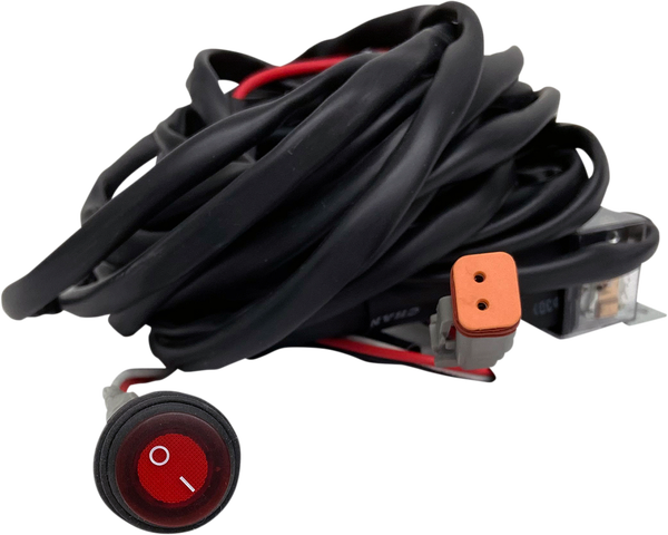 Round Lighted On/ Off Switch Wiring Harness, 1, nordicamoto.ro