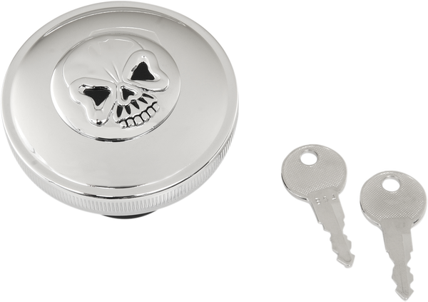 Screw-in Locking Skull Gas Cap Black, 2, nordicamoto.ro