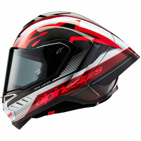ALPINESTARS SUPERTECH R10 CARBON TEAM teljes arcú sport sisak, fekete/piros/fehér, M-es méret, 6, nordicamoto.ro