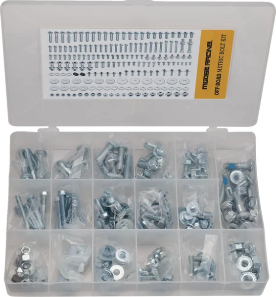 MOOSE RACING M1 Metric Bolt Kit Gray, 1, nordicamoto.ro
