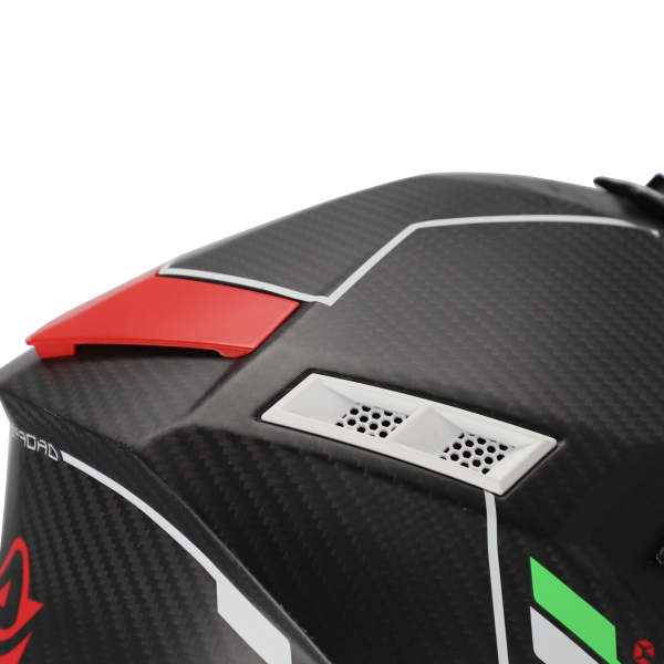 Casca Acerbis Steel Carbon 22-06 Fekete/Piros XL, 4, nordicamoto.ro