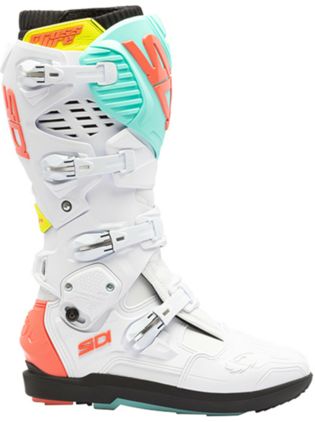 Sidi MX/Enduro Crossfire 3 SRS csizma, fehér/menta/korall, fehér/rózsaszín, 41-es méret, 2, nordicamoto.ro