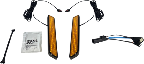 Led Front Fork Lightz Black, 1, nordicamoto.ro