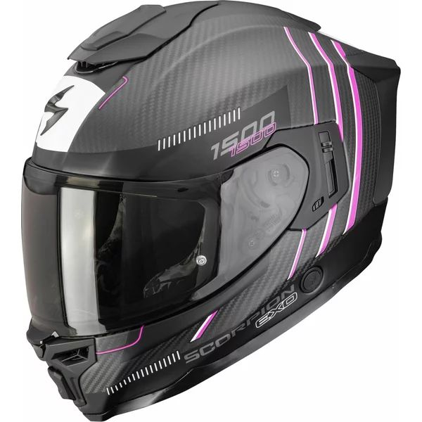 SCORPION EXO-1500 CARBON AIR ZITY M teljes arcú bukósisak, fekete/piros, 3, nordicamoto.ro