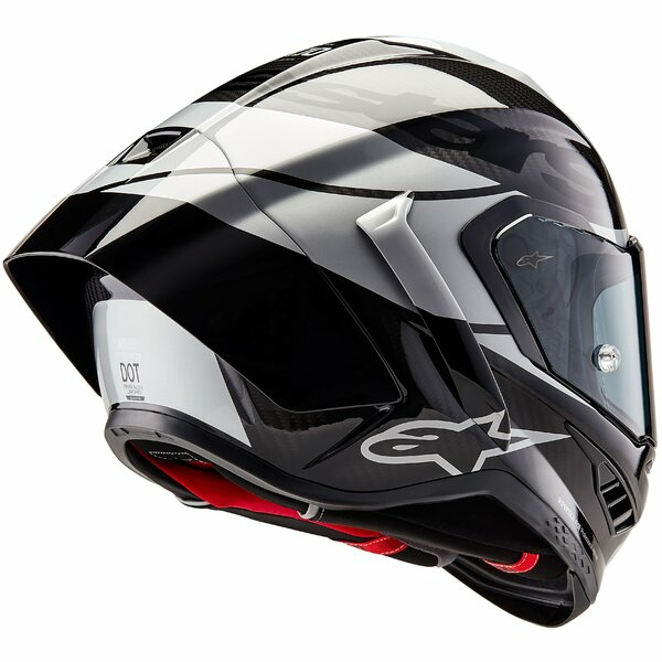 Alpinestars Supertech R10 Carbon integrált sport sisak, fekete/ezüst, L méret, 5, nordicamoto.ro