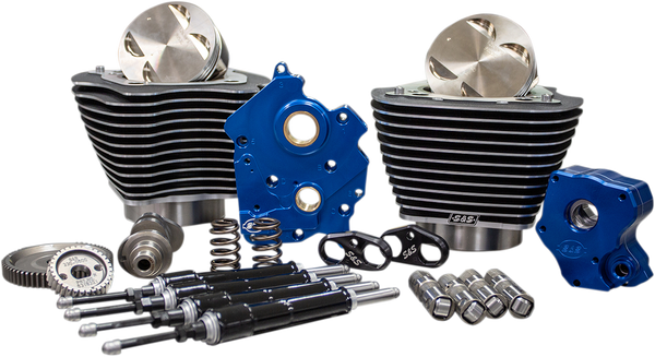 124(r) Power Package Engine Performance Kit Black, Blue, Highlighted Fins, Wrinkle Black, 1, nordicamoto.ro