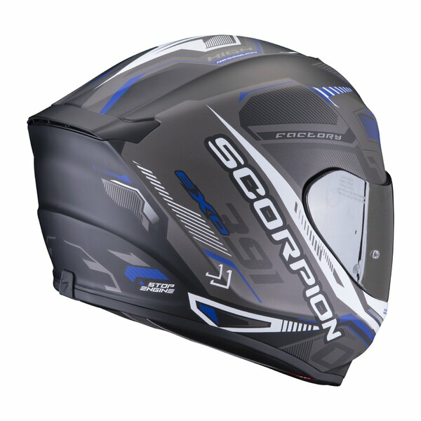 Casca integrala SCORPION EXO-391 HAUT Negru mat/Albastru XXL, 2, nordicamoto.ro