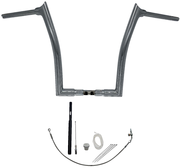 1-1/2(r) Ez Install Pointed Top Handlebar Kit Silver, 1, nordicamoto.ro