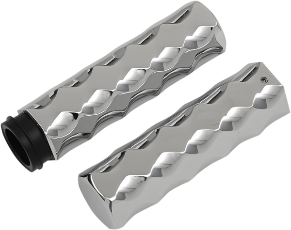 Billet Hex Grips Silver, 1, nordicamoto.ro
