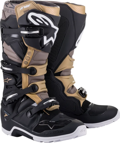 Cizme Alpinestars Tech 7 Enduro Drystar Black/Gold/Gray 44,5, 1, nordicamoto.ro