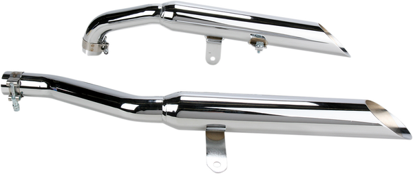 Complete Slip-on Muffler For Metric Cruisers Chrome, 1, nordicamoto.ro