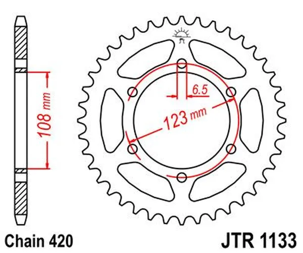 JT SPROCKETS hátsó lánckerék, természetes színű, 2, nordicamoto.ro