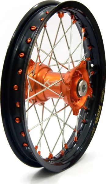 Elite Mx-en kerék, ezüst küllők, fekete, narancssárga, ezüst, 1, nordicamoto.ro