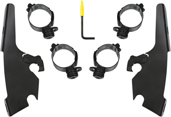 Fats/slim Windshield  Trigger-lock Complete Mount Kit Black, 1, nordicamoto.ro
