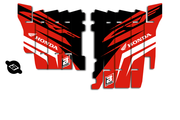 Rad Louver Decals Black, Red, White, 1, nordicamoto.ro