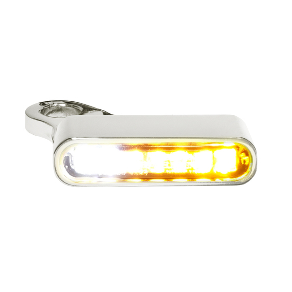 Led Handlebar Turn Signals Natural, Chrome, 1, nordicamoto.ro