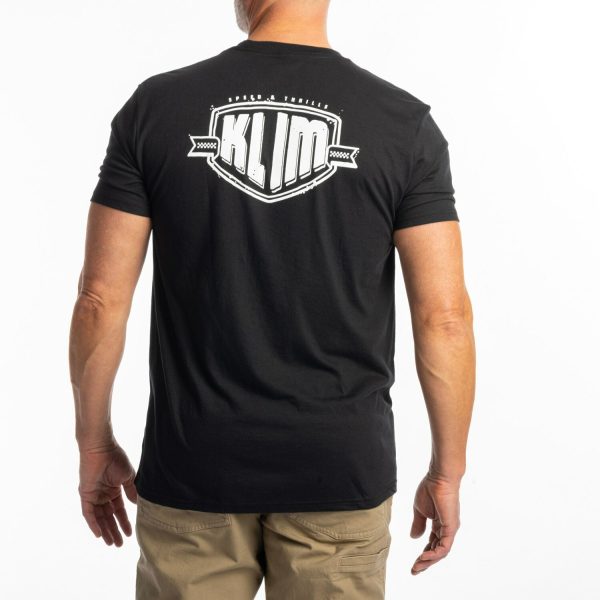 Tricou Klim Full Throttle Tri-blend Black - White, 10, nordicamoto.ro