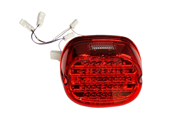 Low Profile Led Taillight With Integrated Auxiliary Turn Signals Red, 1, nordicamoto.ro