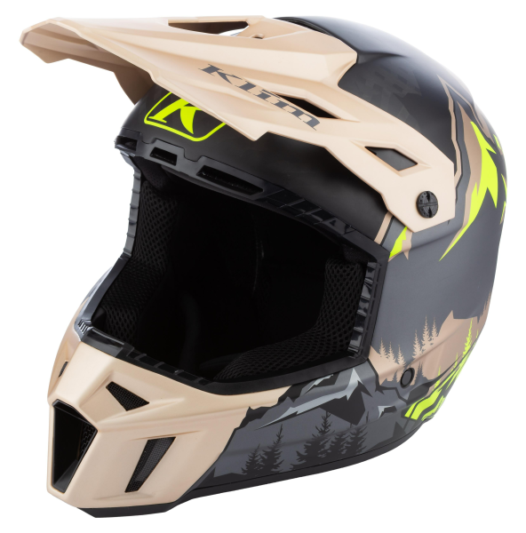 Klim F3 Carbon ECE Unruly fekete–fehér motoros sisak, 27, nordicamoto.ro
