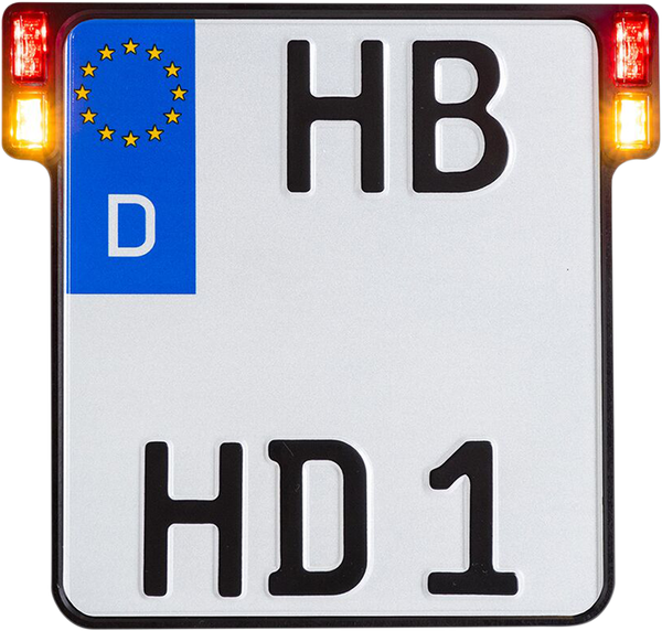 All-in-one 2.0 License Plate Holder W/ Led Plate Lights, Brake And Rear Lights Anodized Black, 1, nordicamoto.ro