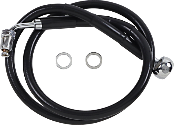 Extended Length Stainless Steel Brake Line Black, Vinyl Coated Oversize [+203 mm (8'')], 1, nordicamoto.ro