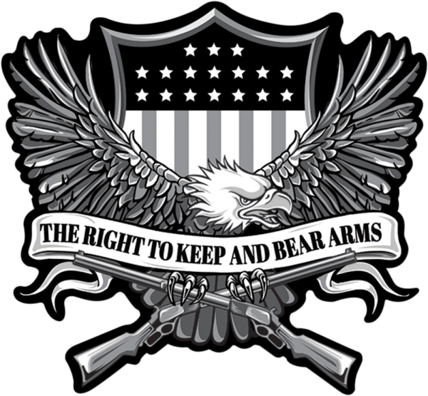 2nd Amendment Patch Black, White, 1, nordicamoto.ro