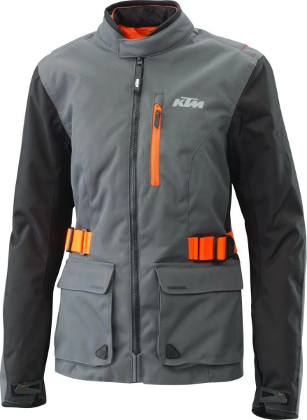 KTM Tourrain WP V2 női kabát – szürke/narancssárga – S-es méret, 1, nordicamoto.ro