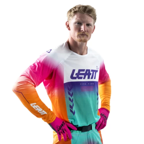 Leatt Moto 5.5 Ultraweld V26 póló, kék/piros, M, 10, nordicamoto.ro