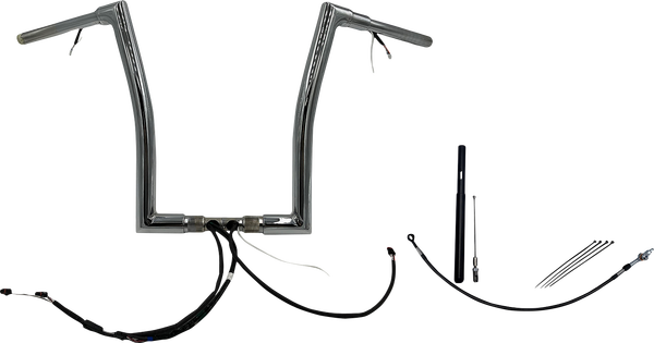 Plug & Play Ez Install 1-1/2(r) Flat Top Handlebar Kit Silver, 1, nordicamoto.ro