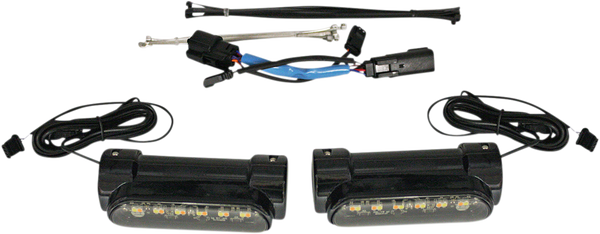 Dynamic Amber/white Engine Guard Leds Black, 1, nordicamoto.ro
