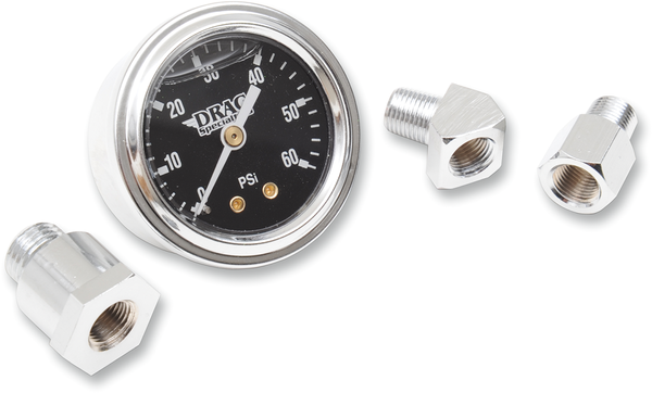 1-3/4(r) Deluxe Liquid-filled Oil Gauge Kit Black, 2, nordicamoto.ro