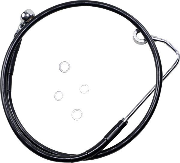 Extended Length Black Vinyl Brake Line Kit Black Oversize [+254 mm (10'')], 1, nordicamoto.ro
