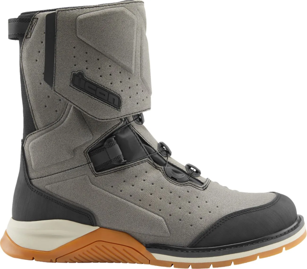 Cizme Icon Alcan Waterproof Gray 42, 3, nordicamoto.ro