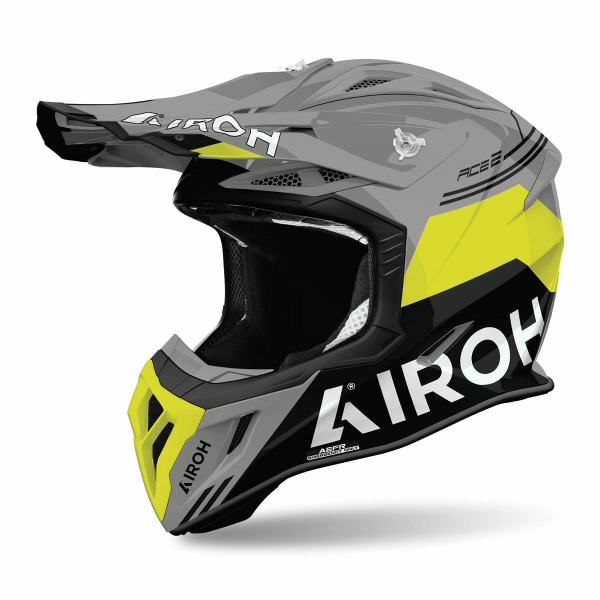 Airoh Aviator Ace 2 Fury Yellow Gloss motokrossz sisak, sárga/szürke, XL, 1, nordicamoto.ro