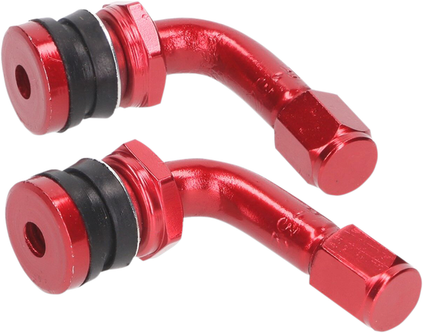Tire Valve Set 90° Red, 2, nordicamoto.ro