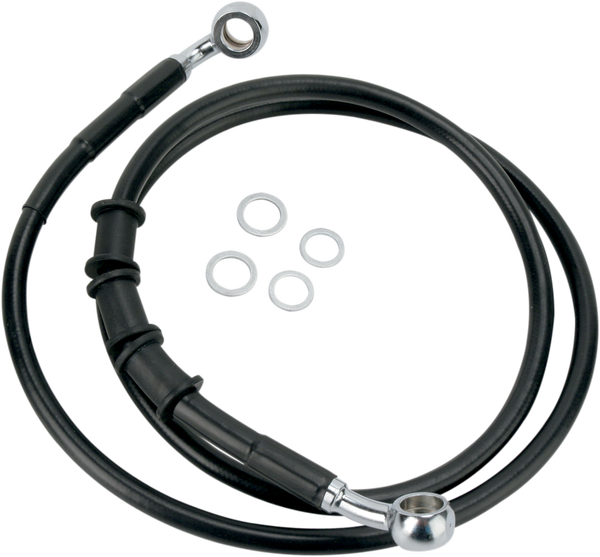 Stainless Steel Brake Line Kit Black, 1, nordicamoto.ro