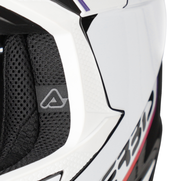 Acerbis T711 sisak, fehér/fekete, M-es méret, 3, nordicamoto.ro