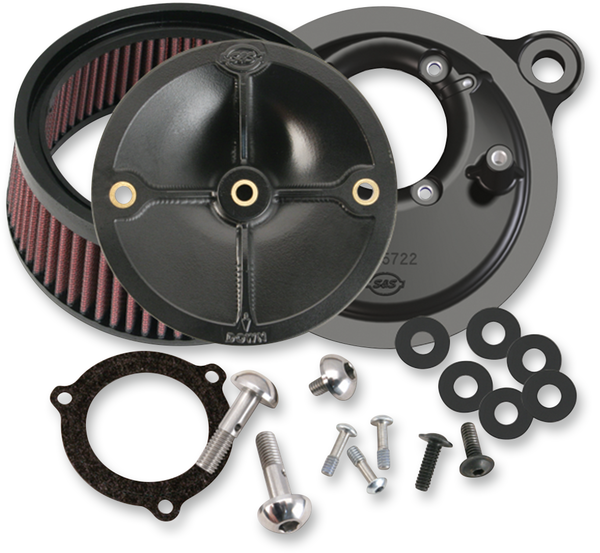 Super Stock Stealth Air Cleaner Kit Black, 1, nordicamoto.ro