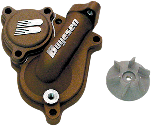 Supercooler Water Pump Cover And Impeller Kit Powder-coated, Magnesium, 1, nordicamoto.ro