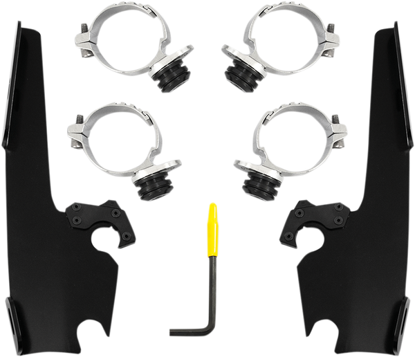 Fats/slim Windshield  Trigger-lock Complete Mount Kit Black, 2, nordicamoto.ro