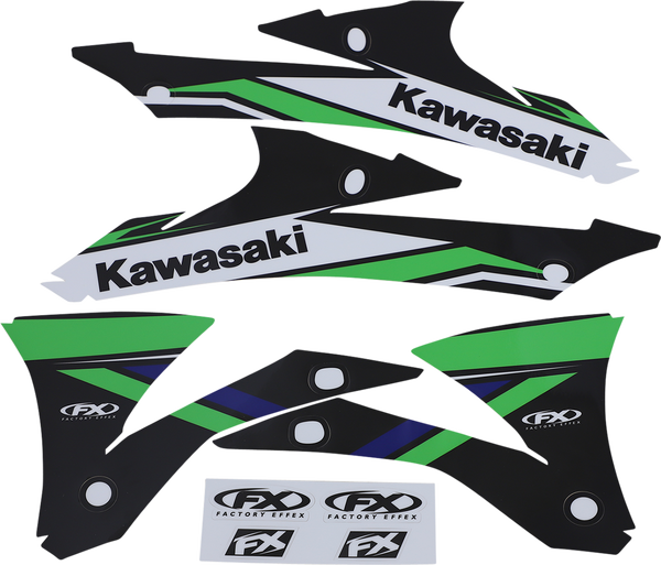Evo Graphics Kit Black, Green, 2, nordicamoto.ro